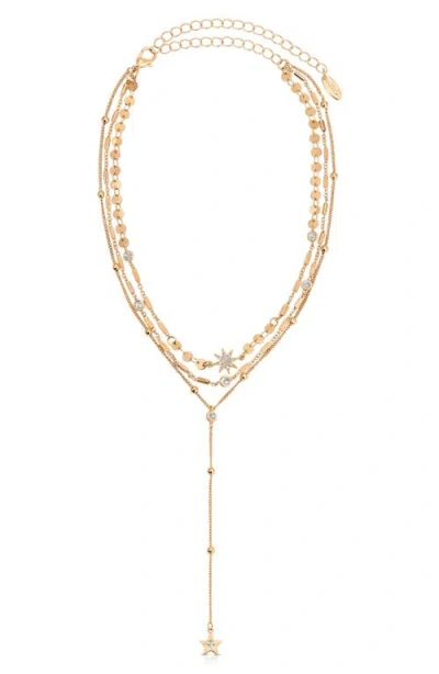 Ettika Forever Falling Multichain Necklace In Gold