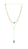 Ettika Forever Multi Chain Choker In 蓝绿色