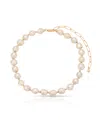 Ettika Freshwater Mother Of Pearl Choker Necklace In White