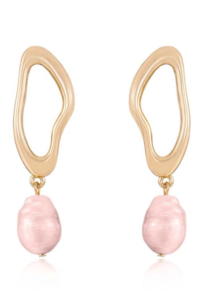 ETTIKA ETTIKA FRESHWATER PEARL DROP EARRINGS