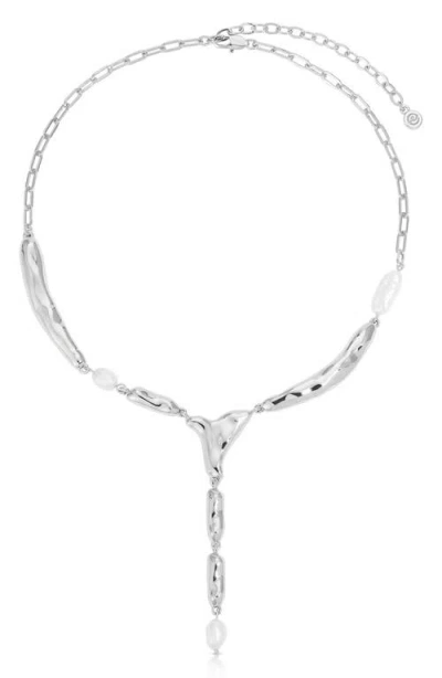 ETTIKA ETTIKA FRESHWATER PEARL LARIAT NECKLACE