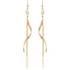 Ettika Freshwater Pearl Twisted Drop Earrings In Gold