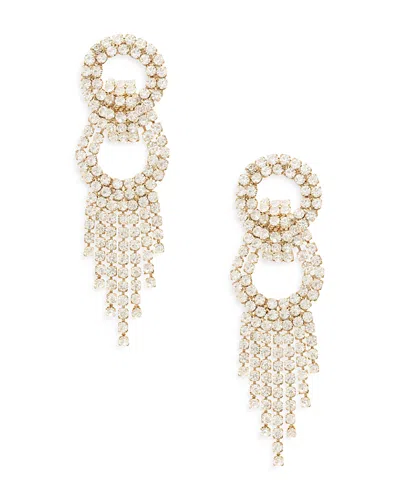 Ettika Gatsby Fringe Drop Statement Earrings In 18k Gold Plate