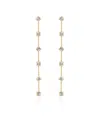 Ettika Geometric Linear 18k Gold Plated Earrings In Gold