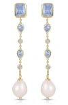 Ettika Gleaming Cubic Zirconia Linear Earrings