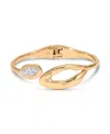 Ettika Molten Marquise Crystal Hinge Cuff Bracelet In Gold