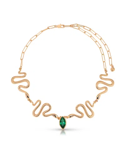 Ettika Gold Plated Serpentina Choker Necklaces