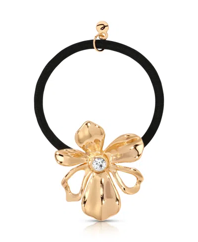 Ettika Gold Tone Petals Hair Tie