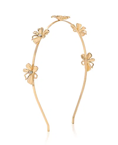Ettika Gold Tone Petals Headband
