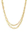 Ettika Golden Rays Linked Chain 18k Gold Plated Necklace Set In Gold