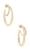 Ettika Golden Rings Hoop Earrings