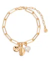 Ettika Golden Shores Charm Bracelet In Gold