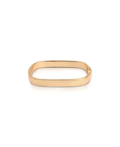 Ettika Gold-plated Rounded Square Cuff Bracelet