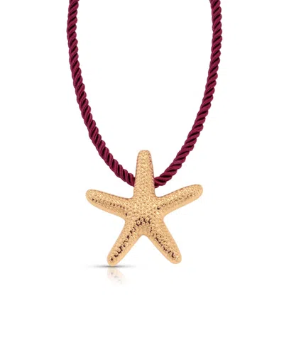 Ettika Gold-tone Starfish Statement Pendant Necklace
