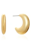 Ettika Half Moon Hoop Earrings In Gold