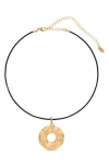 ETTIKA HAMMERED CIRCLE CHOKER NECKLACE