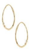 Ettika Hammered Large Oval Earrings In Gold