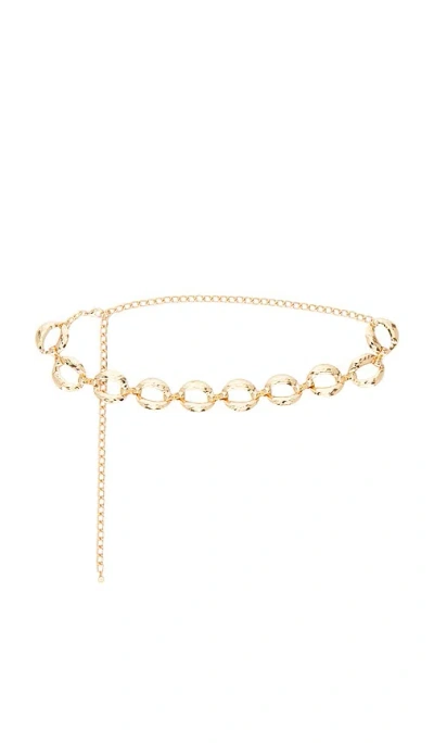 Ettika Hammered Rings Belt In 골드