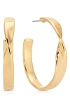 Ettika Heirloom Twist Medium Hoops Earrings In Gold