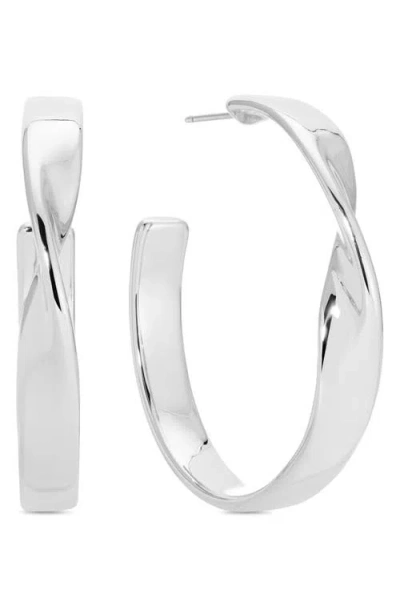 Ettika Heirloom Medium Hoop Earrings In Silver