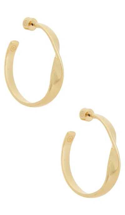 Ettika Heirloom Twist Medium Hoop Earrings In Gold