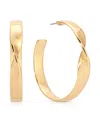 Ettika Heirloom Twist Medium Hoops Earrings In Gold