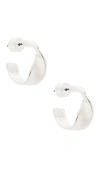 Ettika Heirloom Twist Small Hoop Earrings In Metallic
