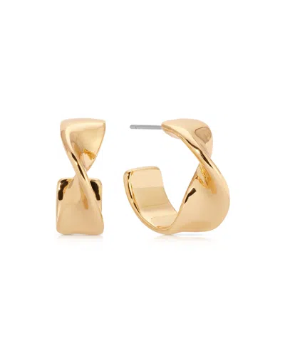 Ettika Heirloom Twist Small Hoops Earrings In Gold