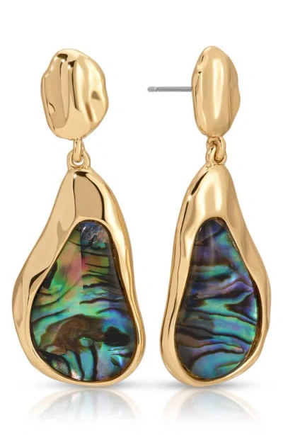 Ettika Hidden Stone Molten Drop Earrings In Multi