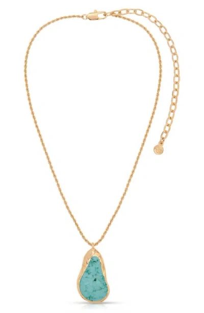 Ettika Hidden Stone Molten Pendant Necklace In Red