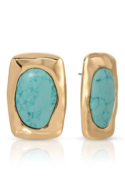 Ettika Hidden Treasures Turquoise Drop Earrings In Pink