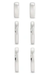 Ettika Hoop Party Set Of 3 Earrings In Silver