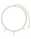 Ettika Ibiza Beaded Choker Necklace, 11.75-17 In Green