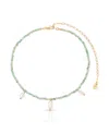 Ettika Ibiza Beaded Choker Necklace In Green