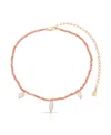 Ettika Ibiza Beaded Choker Necklace In Orange