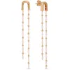 Ettika Imitation Pearl Linear Drop Earrings In Gold