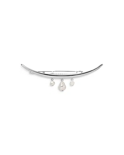 Ettika Imitation Pearl Mermaid Barrette In Silver
