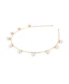 Ettika Imitation Pearl Studded Headband In Gold