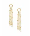 Ettika Imitation Pearly Gates Earrings In 18k Gold Plating In Gold