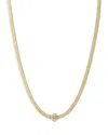 Ettika Initial Herringbone 18k Gold Plated Necklace In Gold - C