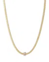 Ettika Cubic Zirconia Initial Charm Necklace