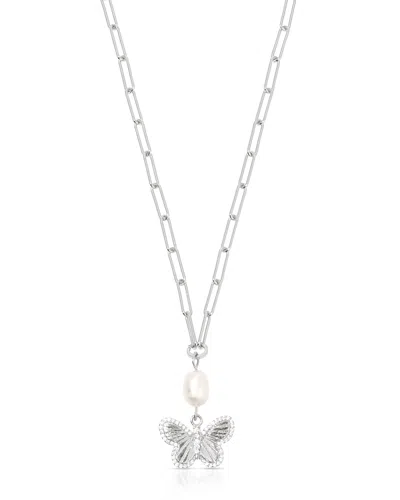 Ettika Interlocking 18k Gold Plated Chain Necklace, 15-19 In Silver