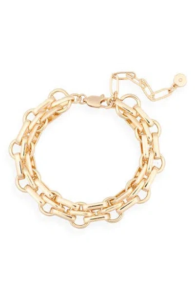 Ettika Interlocking Chain Bracelet In Gold