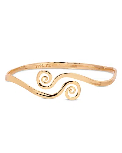 Ettika Intertwined Aura Swirl Arm Cuff In Gold