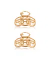 Ettika Keep It Simple Gold Hair Clip Set In Gold