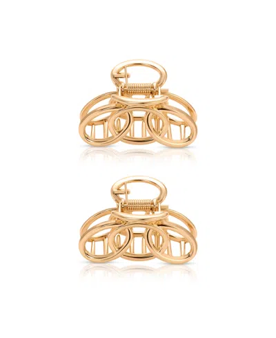 Ettika Keep It Simple Gold Hair Clip Set