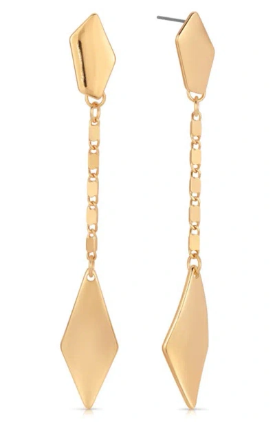Ettika Kite Linear Drop Earrings In Gold