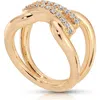 Ettika Knot Pave Wrap Statement Ring In Gold