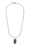 Ettika Lapis Dog Tag Necklace