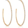 Ettika Large Marquise Cubic Zirconia Hoop Earrings In Gold